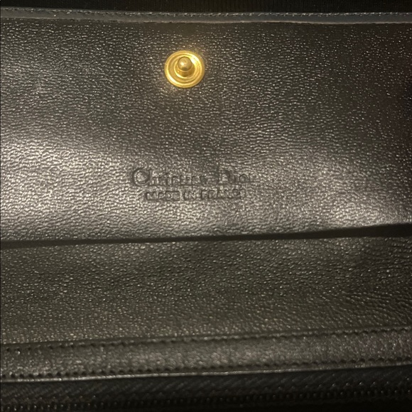 Dior Black Leather wallet with Gold Logo - Picture 16 of 16